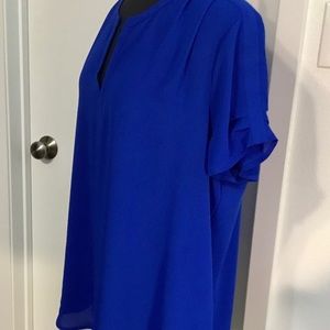 Royal short sleeve blouse